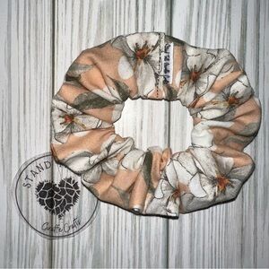 $7ea or 3/$15 Hawaiian floral peach hair scrunchie new